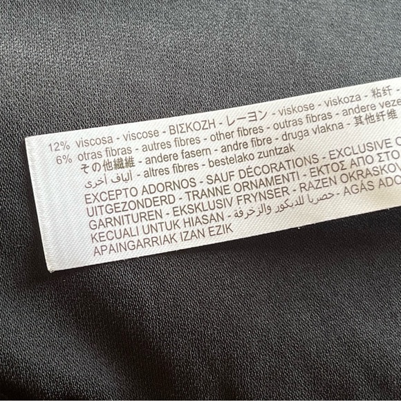 Zara Black Long Sleeve Lace Keyhole Back Mini Dress Size XS - Picture 12 of 15